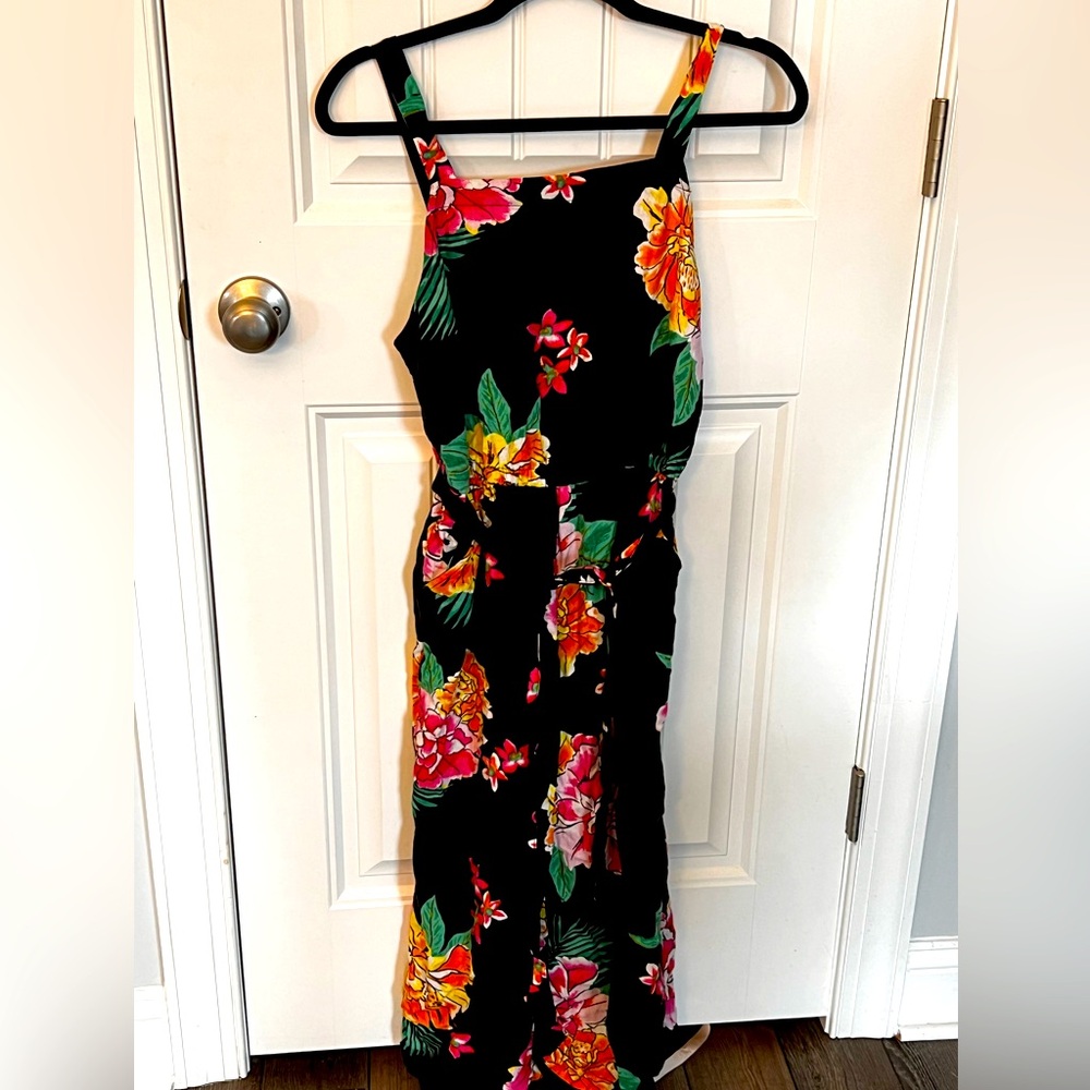 Old Navy Jumper - Black with Floral - Size S